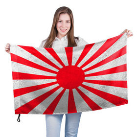 Флаг 3D с принтом Япония в Курске, 100% полиэстер | плотность ткани — 95 г/м2, размер — 67 х 109 см. Принт наносится с одной стороны | country | japan | государство | страна | флаг | флаги | япония