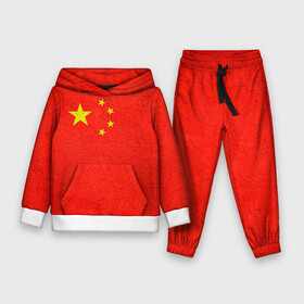 Детский костюм 3D (с толстовкой) с принтом Китай в Курске,  |  | china | country | государство | китай | кнр | страна | флаг | флаги