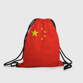 Рюкзак-мешок 3D с принтом Китай в Курске, 100% полиэстер | плотность ткани — 200 г/м2, размер — 35 х 45 см; лямки — толстые шнурки, застежка на шнуровке, без карманов и подкладки | china | country | государство | китай | кнр | страна | флаг | флаги
