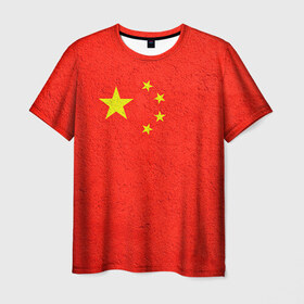 Мужская футболка 3D с принтом Китай в Курске, 100% полиэфир | прямой крой, круглый вырез горловины, длина до линии бедер | Тематика изображения на принте: china | country | государство | китай | кнр | страна | флаг | флаги