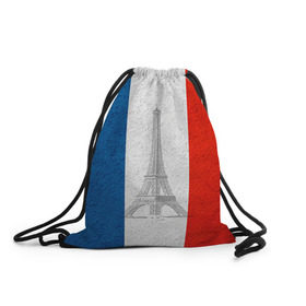Рюкзак-мешок 3D с принтом Франция в Курске, 100% полиэстер | плотность ткани — 200 г/м2, размер — 35 х 45 см; лямки — толстые шнурки, застежка на шнуровке, без карманов и подкладки | country | france | государство | страна | флаг | флаги | франция