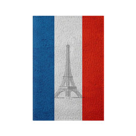 Обложка для паспорта матовая кожа с принтом Франция в Курске, натуральная матовая кожа | размер 19,3 х 13,7 см; прозрачные пластиковые крепления | Тематика изображения на принте: country | france | государство | страна | флаг | флаги | франция