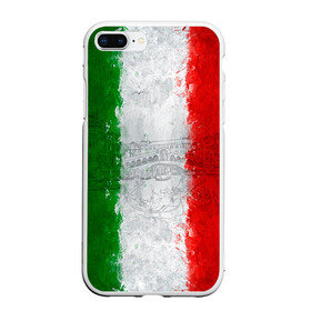 Чехол для iPhone 7Plus/8 Plus матовый с принтом Италия в Курске, Силикон | Область печати: задняя сторона чехла, без боковых панелей | country | italy | государство | италия | страна | флаг | флаги