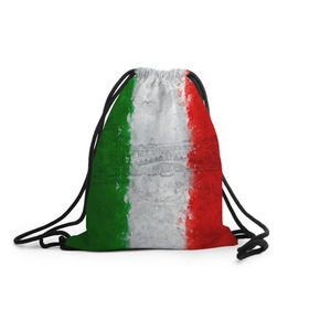 Рюкзак-мешок 3D с принтом Италия в Курске, 100% полиэстер | плотность ткани — 200 г/м2, размер — 35 х 45 см; лямки — толстые шнурки, застежка на шнуровке, без карманов и подкладки | Тематика изображения на принте: country | italy | государство | италия | страна | флаг | флаги