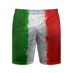 Мужские шорты 3D спортивные с принтом Италия в Курске,  |  | Тематика изображения на принте: country | italy | государство | италия | страна | флаг | флаги
