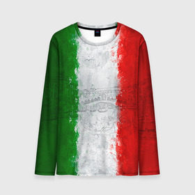 Мужской лонгслив 3D с принтом Италия в Курске, 100% полиэстер | длинные рукава, круглый вырез горловины, полуприлегающий силуэт | country | italy | государство | италия | страна | флаг | флаги