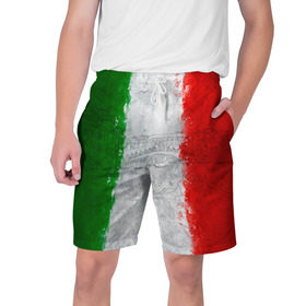 Мужские шорты 3D с принтом Италия в Курске,  полиэстер 100% | прямой крой, два кармана без застежек по бокам. Мягкая трикотажная резинка на поясе, внутри которой широкие завязки. Длина чуть выше колен | Тематика изображения на принте: country | italy | государство | италия | страна | флаг | флаги