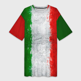 Платье-футболка 3D с принтом Италия в Курске,  |  | country | italy | государство | италия | страна | флаг | флаги