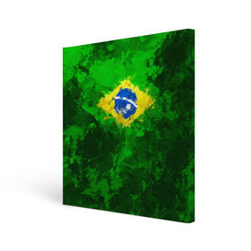 Холст квадратный с принтом Бразилия в Курске, 100% ПВХ |  | brazil | country | бразилия | государство | страна | флаг | флаги