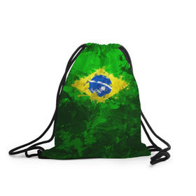 Рюкзак-мешок 3D с принтом Бразилия в Курске, 100% полиэстер | плотность ткани — 200 г/м2, размер — 35 х 45 см; лямки — толстые шнурки, застежка на шнуровке, без карманов и подкладки | brazil | country | бразилия | государство | страна | флаг | флаги