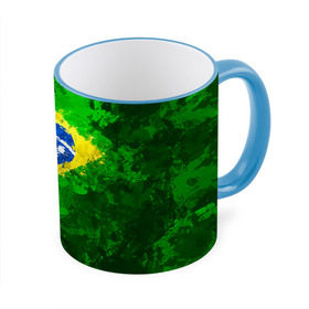 Кружка 3D с принтом Бразилия в Курске, керамика | ёмкость 330 мл | Тематика изображения на принте: brazil | country | бразилия | государство | страна | флаг | флаги