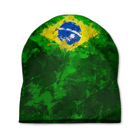Шапка 3D с принтом Бразилия в Курске, 100% полиэстер | универсальный размер, печать по всей поверхности изделия | brazil | country | бразилия | государство | страна | флаг | флаги