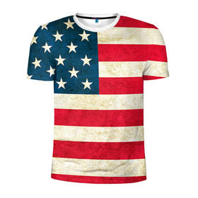 Мужская футболка 3D спортивная с принтом США в Курске, 100% полиэстер с улучшенными характеристиками | приталенный силуэт, круглая горловина, широкие плечи, сужается к линии бедра | country | usa | америка | государство | соединённые штаты америки | страна | флаг | флаги | штаты
