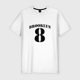 Мужская футболка премиум с принтом Brooklyn 8 в Курске, 92% хлопок, 8% лайкра | приталенный силуэт, круглый вырез ворота, длина до линии бедра, короткий рукав | 
