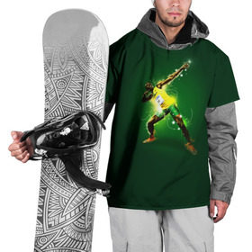 Накидка на куртку 3D с принтом Usain Bolt в Курске, 100% полиэстер |  | атлетика | без | болт | легкая | спорт | усейн