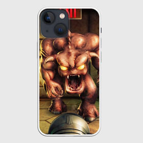 Чехол для iPhone 13 mini с принтом DOOM classic в Курске,  |  | 2016 | 2d | game | дум | игра | классика | ретро