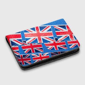 Картхолдер с принтом с принтом Британские флаги в Курске, натуральная матовая кожа | размер 7,3 х 10 см; кардхолдер имеет 4 кармана для карт; | англия | британия | великобритания