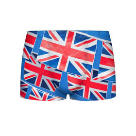 Мужские трусы 3D с принтом Британские флаги в Курске, 50% хлопок, 50% полиэстер | классическая посадка, на поясе мягкая тканевая резинка | англия | британия | великобритания