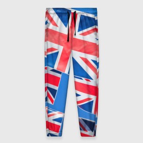Женские брюки 3D с принтом Британские флаги в Курске, полиэстер 100% | прямой крой, два кармана без застежек по бокам, с мягкой трикотажной резинкой на поясе и по низу штанин. В поясе для дополнительного комфорта — широкие завязки | англия | британия | великобритания
