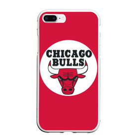 Чехол для iPhone 7Plus/8 Plus матовый с принтом BULLS в Курске, Силикон | Область печати: задняя сторона чехла, без боковых панелей | chicago bulls | чикаго буллс