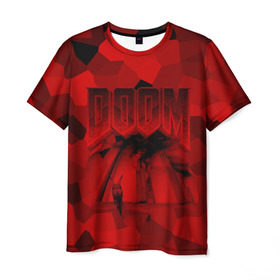 Мужская футболка 3D с принтом Doom classic 3 в Курске, 100% полиэфир | прямой крой, круглый вырез горловины, длина до линии бедер | Тематика изображения на принте: 