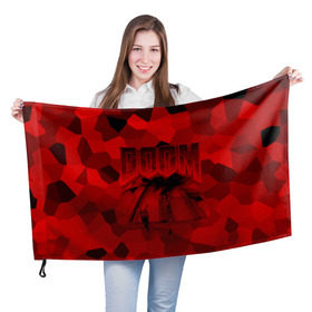Флаг 3D с принтом Doom classic 3 в Курске, 100% полиэстер | плотность ткани — 95 г/м2, размер — 67 х 109 см. Принт наносится с одной стороны | 
