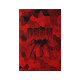 Обложка для паспорта матовая кожа с принтом Doom classic 3 в Курске, натуральная матовая кожа | размер 19,3 х 13,7 см; прозрачные пластиковые крепления | Тематика изображения на принте: 