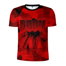 Мужская футболка 3D спортивная с принтом Doom classic 3 в Курске, 100% полиэстер с улучшенными характеристиками | приталенный силуэт, круглая горловина, широкие плечи, сужается к линии бедра | Тематика изображения на принте: 