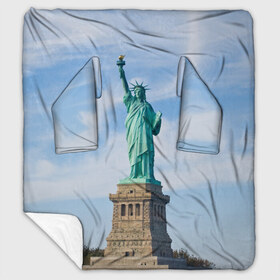 Плед с рукавами с принтом Статуя свободы в Курске, 100% полиэстер | Закругленные углы, все края обработаны. Ткань не мнется и не растягивается. Размер 170*145 | америка | сша