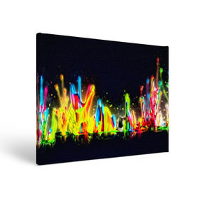 Холст прямоугольный с принтом Взрыв красок в Курске, 100% ПВХ |  | абстракция | абстракция красок | брызги | краска | цветные