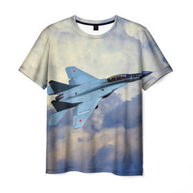 Мужская футболка 3D с принтом Авиация в Курске, 100% полиэфир | прямой крой, круглый вырез горловины, длина до линии бедер | авиация | крылья | небо | полет | самолет