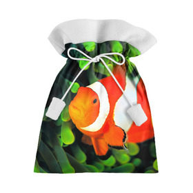 Подарочный 3D мешок с принтом Рыба клоун в Курске, 100% полиэстер | Размер: 29*39 см | клоун | коралл | немо | океан | цветная