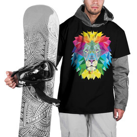 Накидка на куртку 3D с принтом Lion color в Курске, 100% полиэстер |  | Тематика изображения на принте: lion | голова животного | кот | кошка | лев | цвет