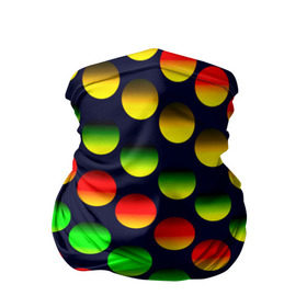 Бандана-труба 3D с принтом Горошек в Курске, 100% полиэстер, ткань с особыми свойствами — Activecool | плотность 150‒180 г/м2; хорошо тянется, но сохраняет форму | круги | паттерн | точки | цветной | яркий