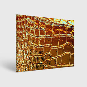 Холст прямоугольный с принтом Золотая кожа в Курске, 100% ПВХ |  | металлик | текстура