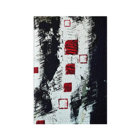 Обложка для паспорта матовая кожа с принтом Штриховка в Курске, натуральная матовая кожа | размер 19,3 х 13,7 см; прозрачные пластиковые крепления | Тематика изображения на принте: абстракция | абстракция красок | брызги | краска | штрихи