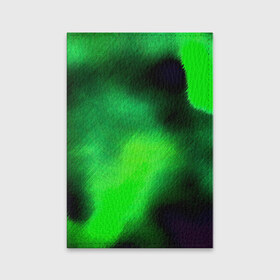 Обложка для паспорта матовая кожа с принтом Заштриховка в Курске, натуральная матовая кожа | размер 19,3 х 13,7 см; прозрачные пластиковые крепления | зеленый | разводы | черный