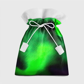 Подарочный 3D мешок с принтом Заштриховка в Курске, 100% полиэстер | Размер: 29*39 см | зеленый | разводы | черный