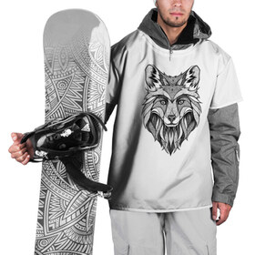 Накидка на куртку 3D с принтом арт волк в Курске, 100% полиэстер |  | волк | тату | татуировка