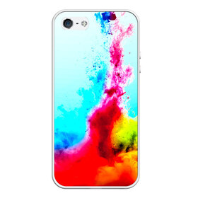 Чехол силиконовый для Телефон Apple iPhone 5/5S с принтом Палитра красок в Курске, Силикон | Область печати: задняя сторона чехла, без боковых панелей | Тематика изображения на принте: абстракция | абстракция красок | брызги | краска | цветные