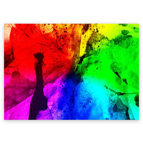 Поздравительная открытка с принтом Grunge paint в Курске, 100% бумага | плотность бумаги 280 г/м2, матовая, на обратной стороне линовка и место для марки
 | Тематика изображения на принте: абстракция | абстракция красок | арт | брызги | краска | цветные