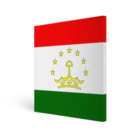 Холст квадратный с принтом Таджикистан в Курске, 100% ПВХ |  | Тематика изображения на принте: нации | страна | флаг