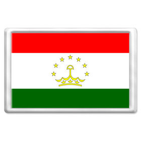 Магнит 45*70 с принтом Таджикистан в Курске, Пластик | Размер: 78*52 мм; Размер печати: 70*45 | Тематика изображения на принте: нации | страна | флаг