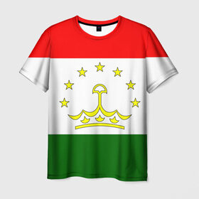 Мужская футболка 3D с принтом Таджикистан в Курске, 100% полиэфир | прямой крой, круглый вырез горловины, длина до линии бедер | нации | страна | флаг