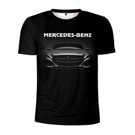 Мужская футболка 3D спортивная с принтом Мерседес в Курске, 100% полиэстер с улучшенными характеристиками | приталенный силуэт, круглая горловина, широкие плечи, сужается к линии бедра | mercedes benz | авто | автомобиль | мерседес