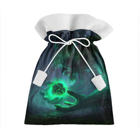 Подарочный 3D мешок с принтом Лесной дух в Курске, 100% полиэстер | Размер: 29*39 см | Тематика изображения на принте: арт | волшебство | дерево | лесной дух | сфера