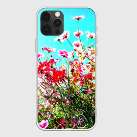 Чехол для iPhone 12 Pro Max с принтом Поле цветов в Курске, Силикон |  | луг | пейзаж | розовый