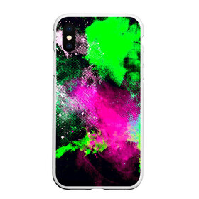 Чехол для iPhone XS Max матовый с принтом Брызги красок в Курске, Силикон | Область печати: задняя сторона чехла, без боковых панелей | кляксы | разноцветный | яркий