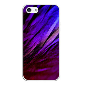 Чехол силиконовый для Телефон Apple iPhone 5/5S с принтом Фиолетовый в Курске, Силикон | Область печати: задняя сторона чехла, без боковых панелей | волна | текстура | фиолетовый