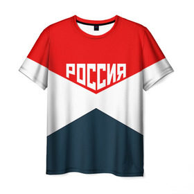 Мужская футболка 3D с принтом Форма в Курске, 100% полиэфир | прямой крой, круглый вырез горловины, длина до линии бедер | 2016 | олимпиада | ретро | россия | сборная | сборная россии | советский союз | ссср